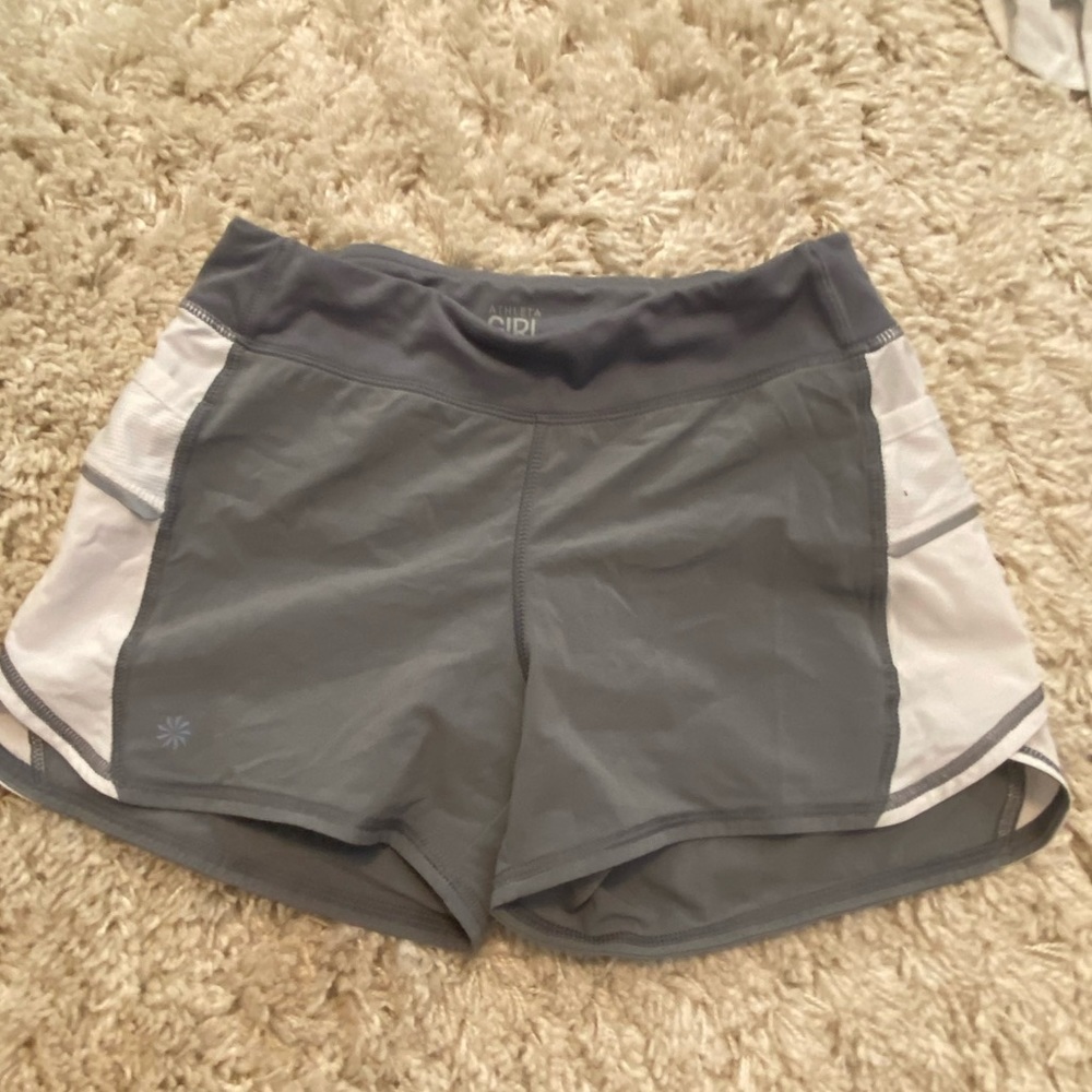 grey athleta shorts